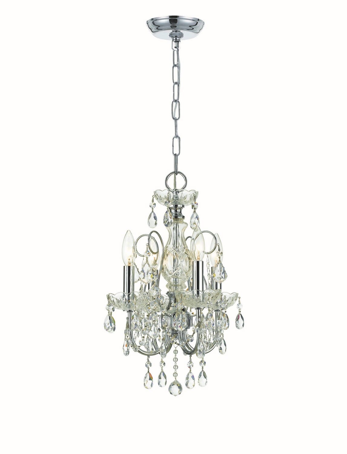 Polished Chrome Four Light Mini Chandelier from the Imperial Collection