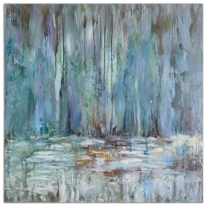 Uttermost Blue Waterfall 40" Canvas Modern Art Uttermost Blue Waterfall 40" Canvas Modern Art