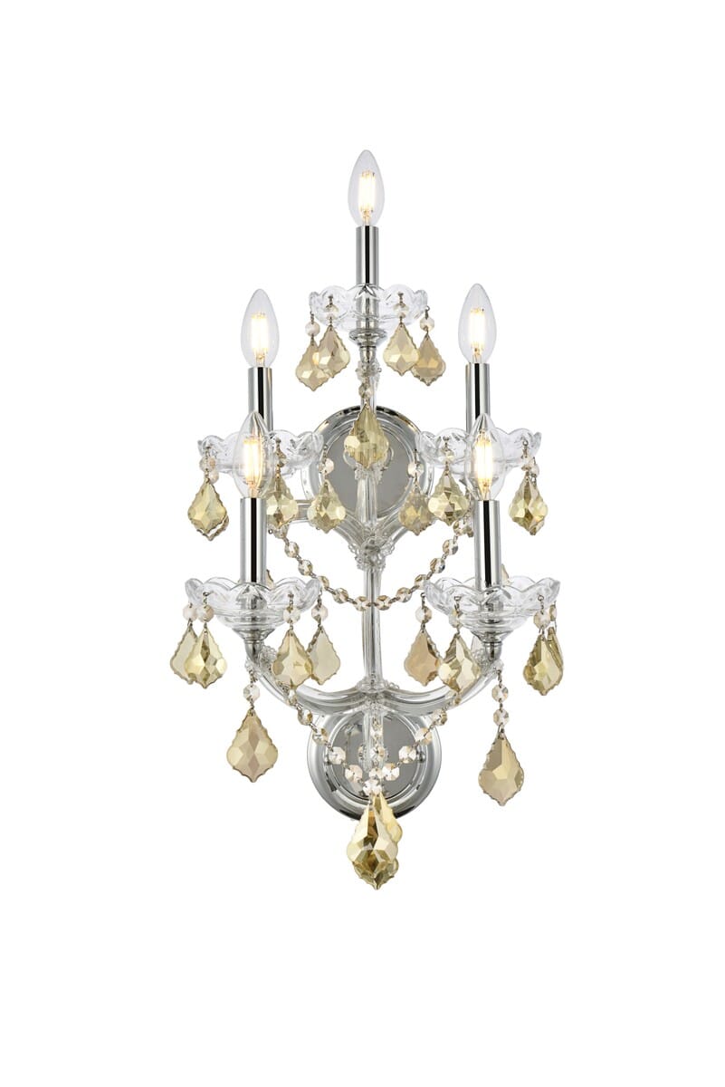 Maria Theresa 5-Light Wall Sconce in Chrome