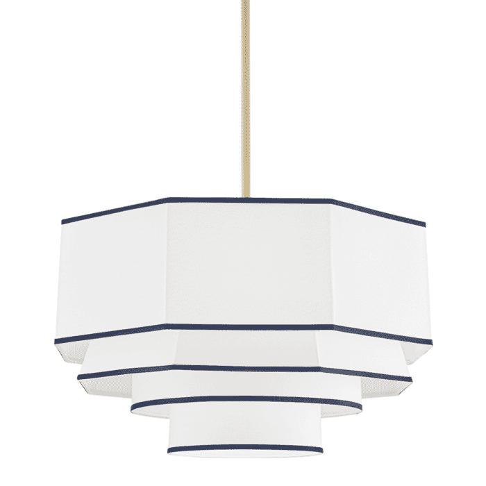 Hudson Valley Riverdale 4-Light Pendant Light in Aged Brass Hudson Valley Riverdale 4-Light Pendant Light in Aged Brass
