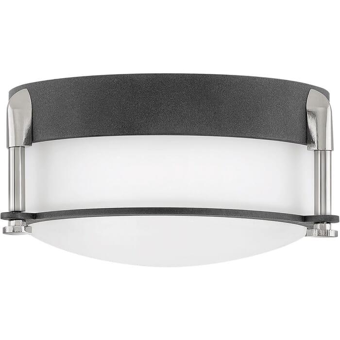 Hinkley Colbin 1-Light LED Ceiling Light in Aged Zinc Hinkley Colbin 1-Light LED Ceiling Light in Aged Zinc