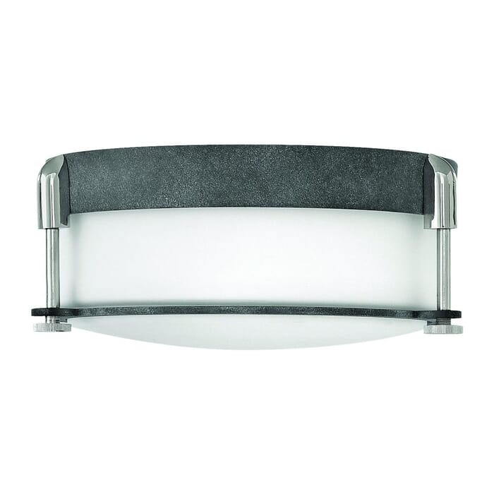 Hinkley Colbin 2-Light Ceiling Light in Aged Zinc Hinkley Colbin 2-Light Ceiling Light in Aged Zinc