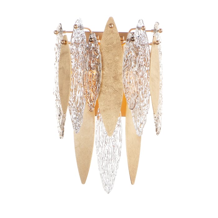 Maxim Majestic 3-Light Wall Sconce in Gold Leaf Maxim Majestic 3-Light Wall Sconce in Gold Leaf