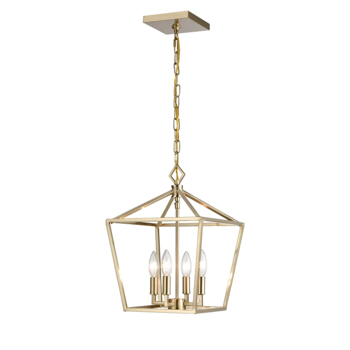 Millennium 4-Light Pendant Light in Modern Gold Millennium 4-Light Pendant Light in Modern Gold