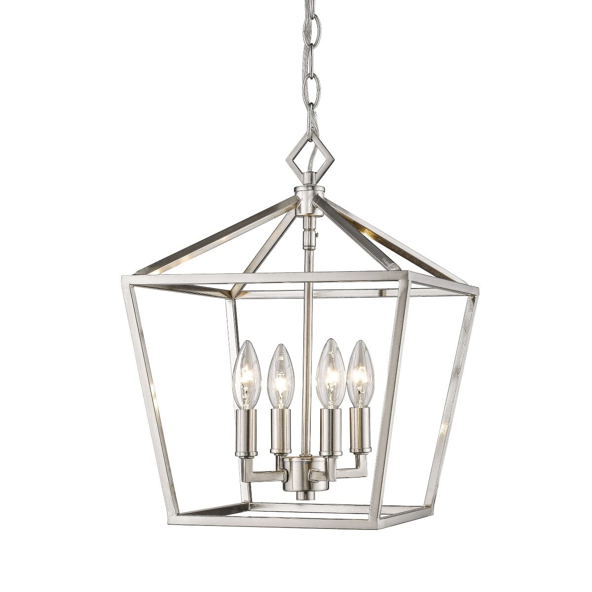 4-Light Pendant in Satin Nickel