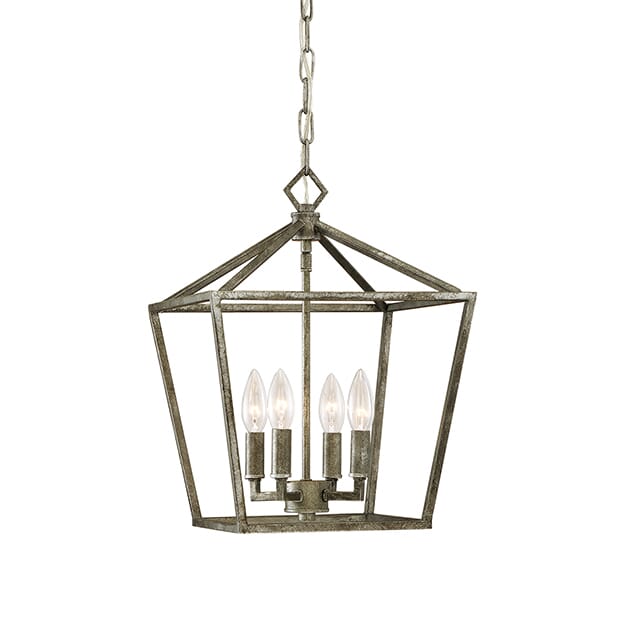 3000 Series 4-Light Pendant in Antique Silver