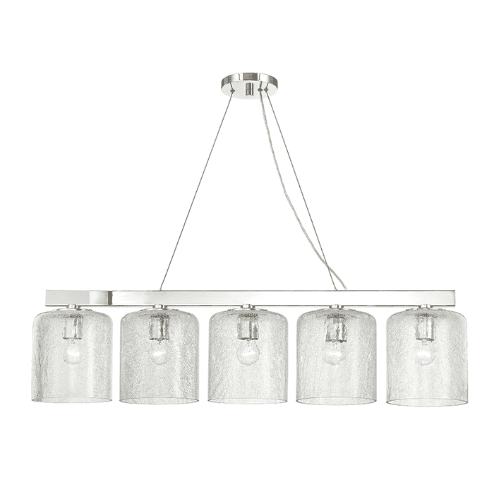 Hudson Valley Charles 5-Light 41" Kitchen Island Light in Polished Nickel Hudson Valley Charles 5-Light 41" Kitchen Island Light in Polished Nickel