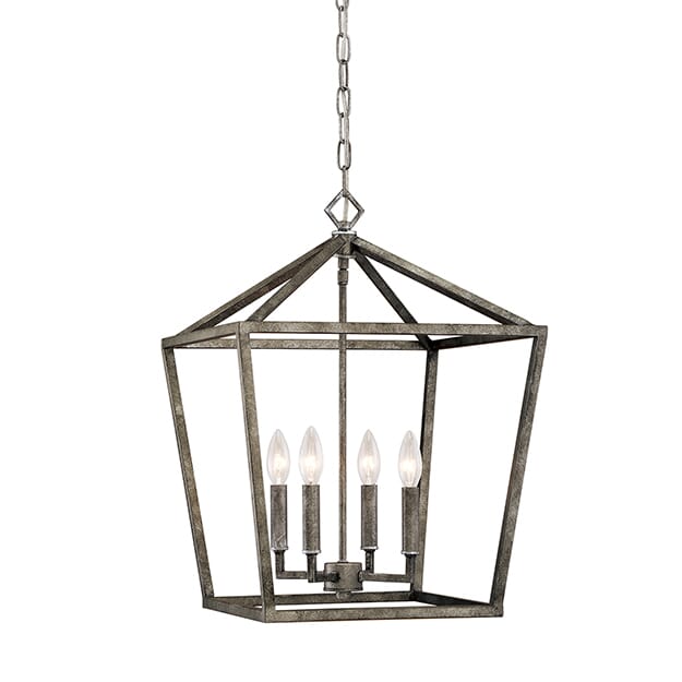 3000 Series 4-Light Pendant in Antique Silver