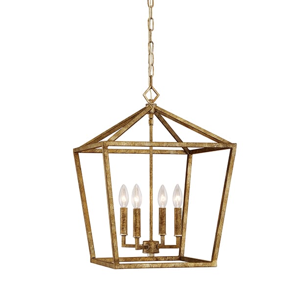 3000 Series 4-Light Pendant in Vintage Gold