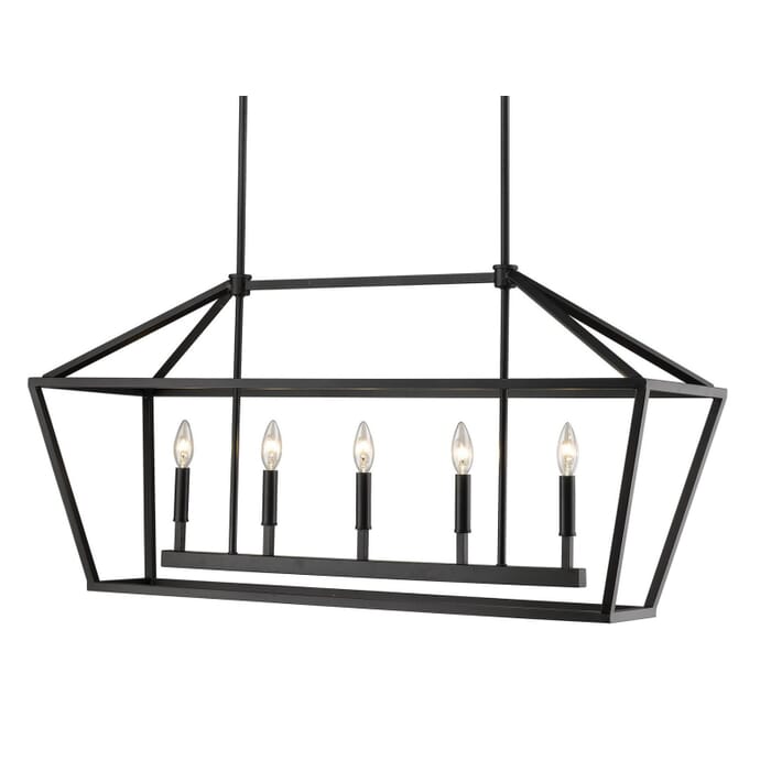 Millennium 3000 Series 5-Light Linear Pendant in Matte Black Millennium 3000 Series 5-Light Linear Pendant in Matte Black