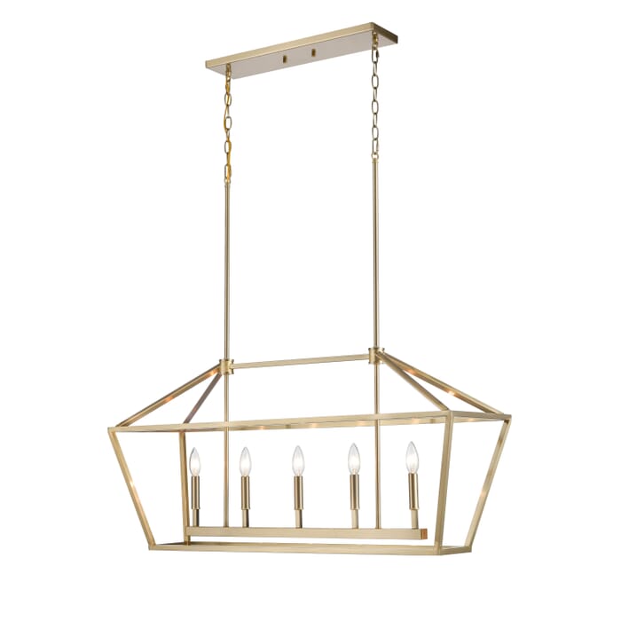 Millennium 5-Light Pendant Light in Modern Gold Millennium 5-Light Pendant Light in Modern Gold