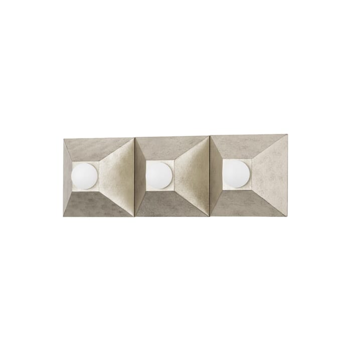 Corbett Max 3-Light Bathroom Vanity Light in Silver Leaf Corbett Max 3-Light Bathroom Vanity Light in Silver Leaf