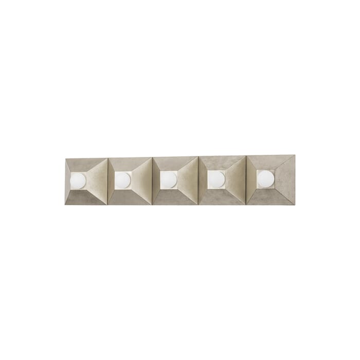 Corbett Max 5-Light Bathroom Vanity Light in Silver Leaf Corbett Max 5-Light Bathroom Vanity Light in Silver Leaf