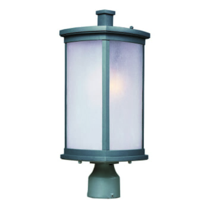 Maxim Terrace 19.25" Outdoor Frosted Seedy Post Lantern in Platinum Maxim Terrace 19.25" Outdoor Frosted Seedy Post Lantern in Platinum