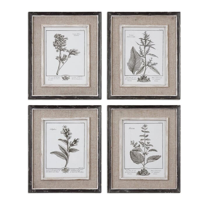 Uttermost Set of 4 Casual Grey Study Framed Art Uttermost Set of 4 Casual Grey Study Framed Art