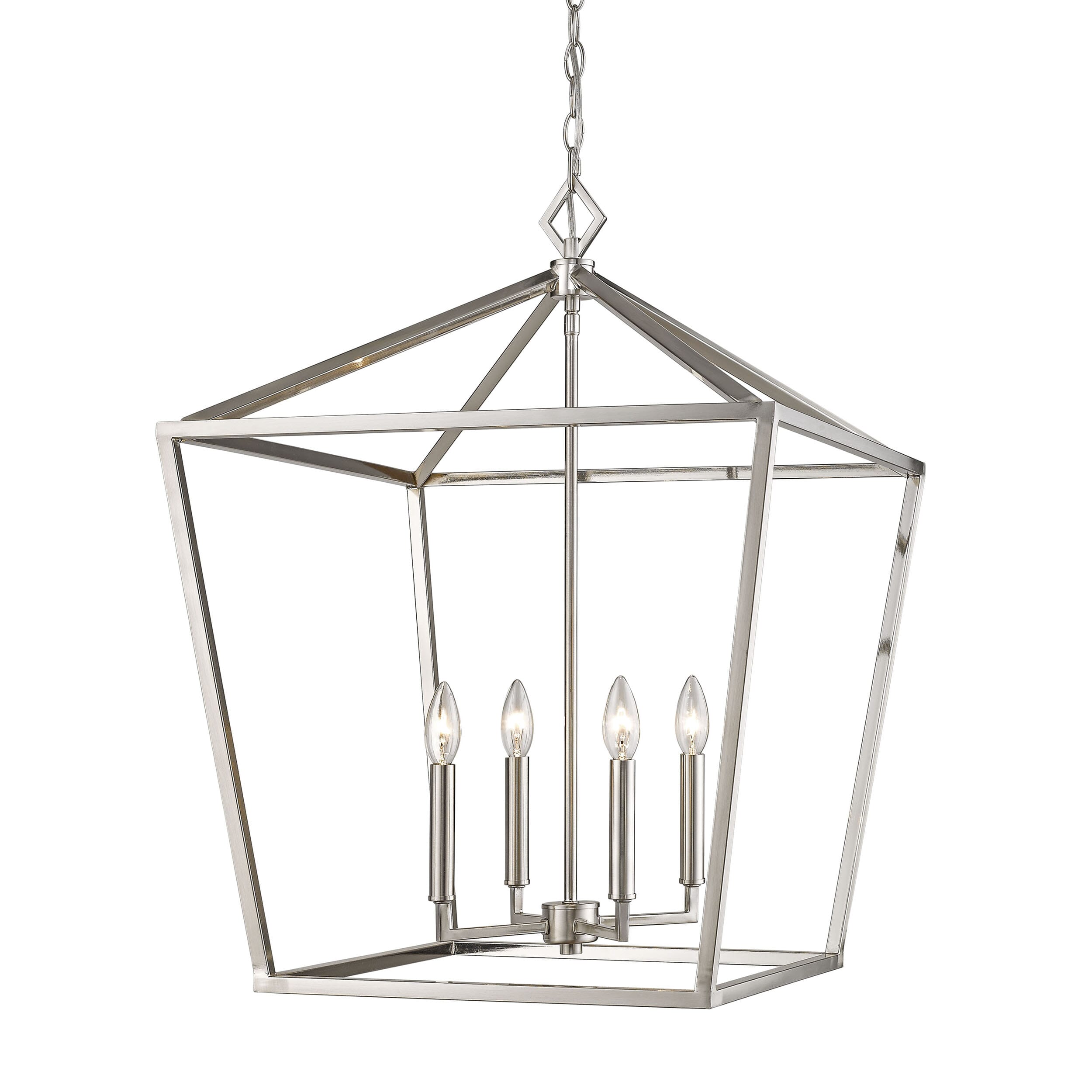 4-Light Pendant in Satin Nickel