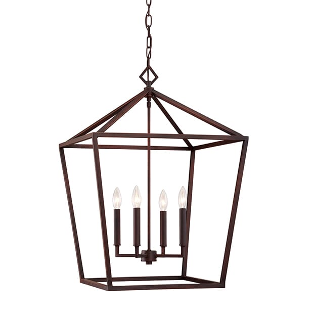 3000 Series 4-Light Pendant in Rubbed Bronze