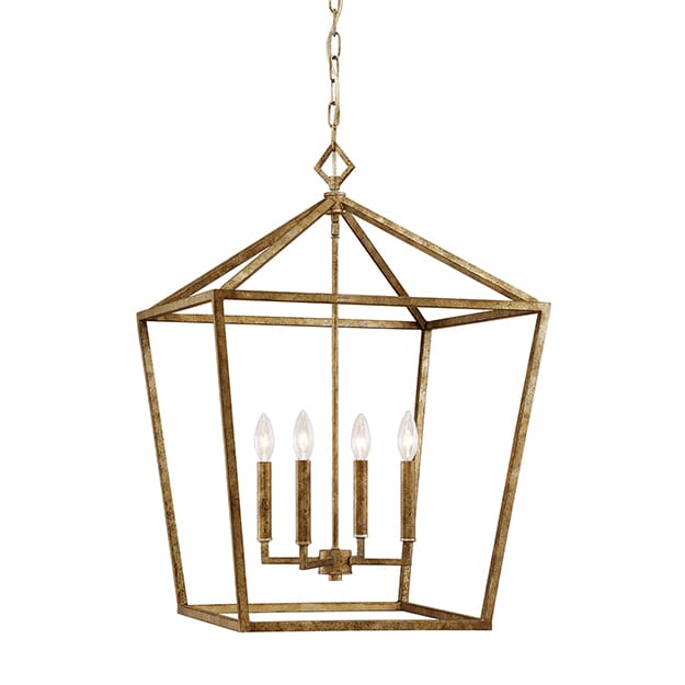 3000 Series 4-Light Pendant in Vintage Gold