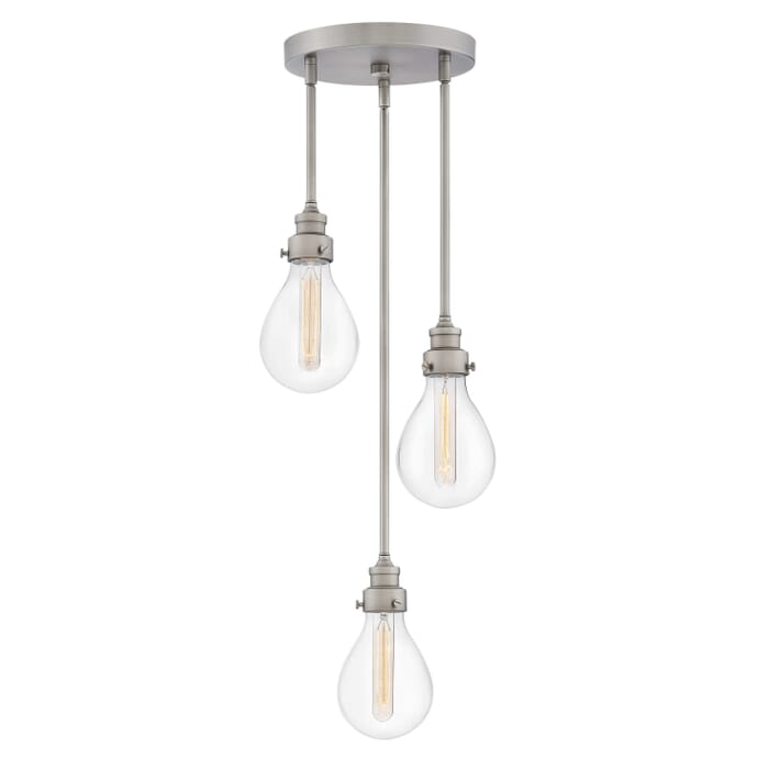 Hinkley Denton 3-Light Pendant Pan in Pewter Hinkley Denton 3-Light Pendant Pan in Pewter