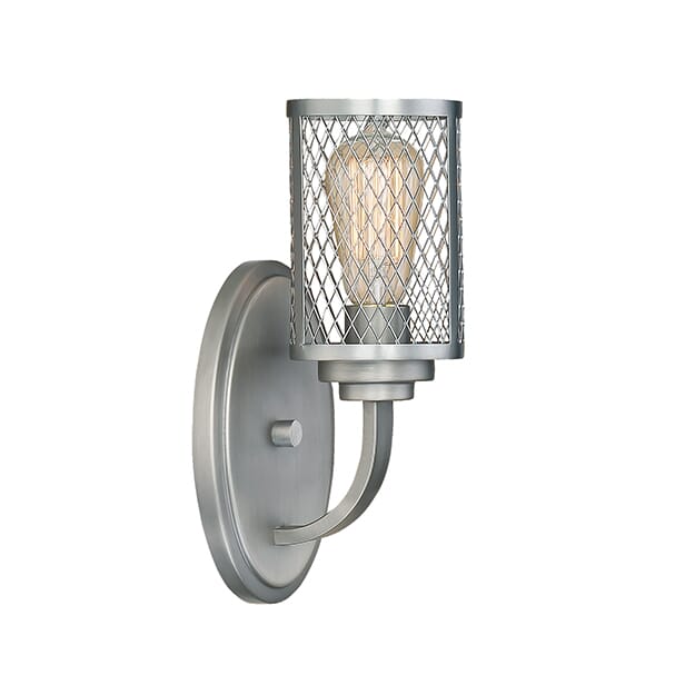 Akron 1-Light Wall Sconce in Brushed Pewter