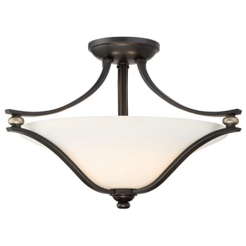 Minka Lavery Shadowglen 2-Light Ceiling Light in Lathan Bronze with Gold Highlights
