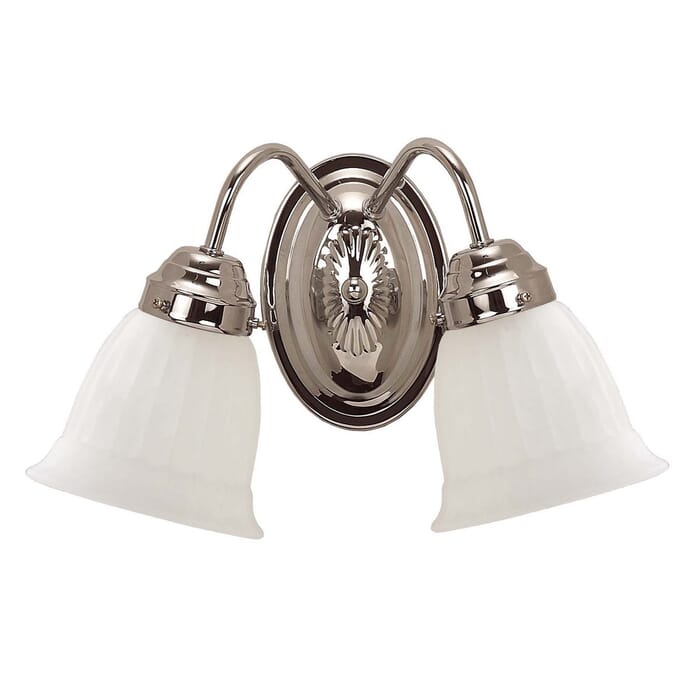 Savoy House Brighton 2-Light Bathroom Vanity Light in Chrome Savoy House Brighton 2-Light Bathroom Vanity Light in Chrome