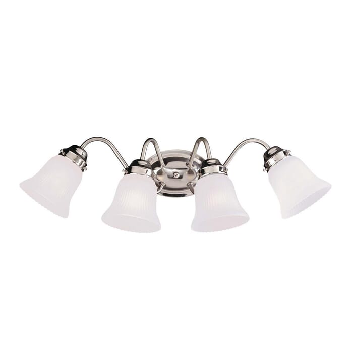 Savoy House Brighton 4-Light Bathroom Vanity Light in Satin Nickel Savoy House Brighton 4-Light Bathroom Vanity Light in Satin Nickel