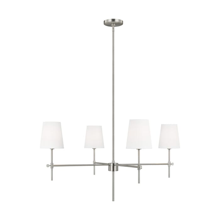 Baker 4-Light Chandelier in Brushed Nickel Baker 4-Light Chandelier in Brushed Nickel