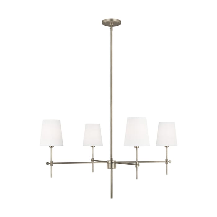 Baker 4-Light Chandelier in Antique Brushed Nickel Baker 4-Light Chandelier in Antique Brushed Nickel