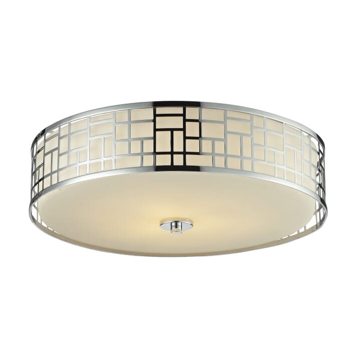 Z-Lite Elea 3-Light Flush Mount Ceiling Light In Chrome Z-Lite Elea 3-Light Flush Mount Ceiling Light In Chrome