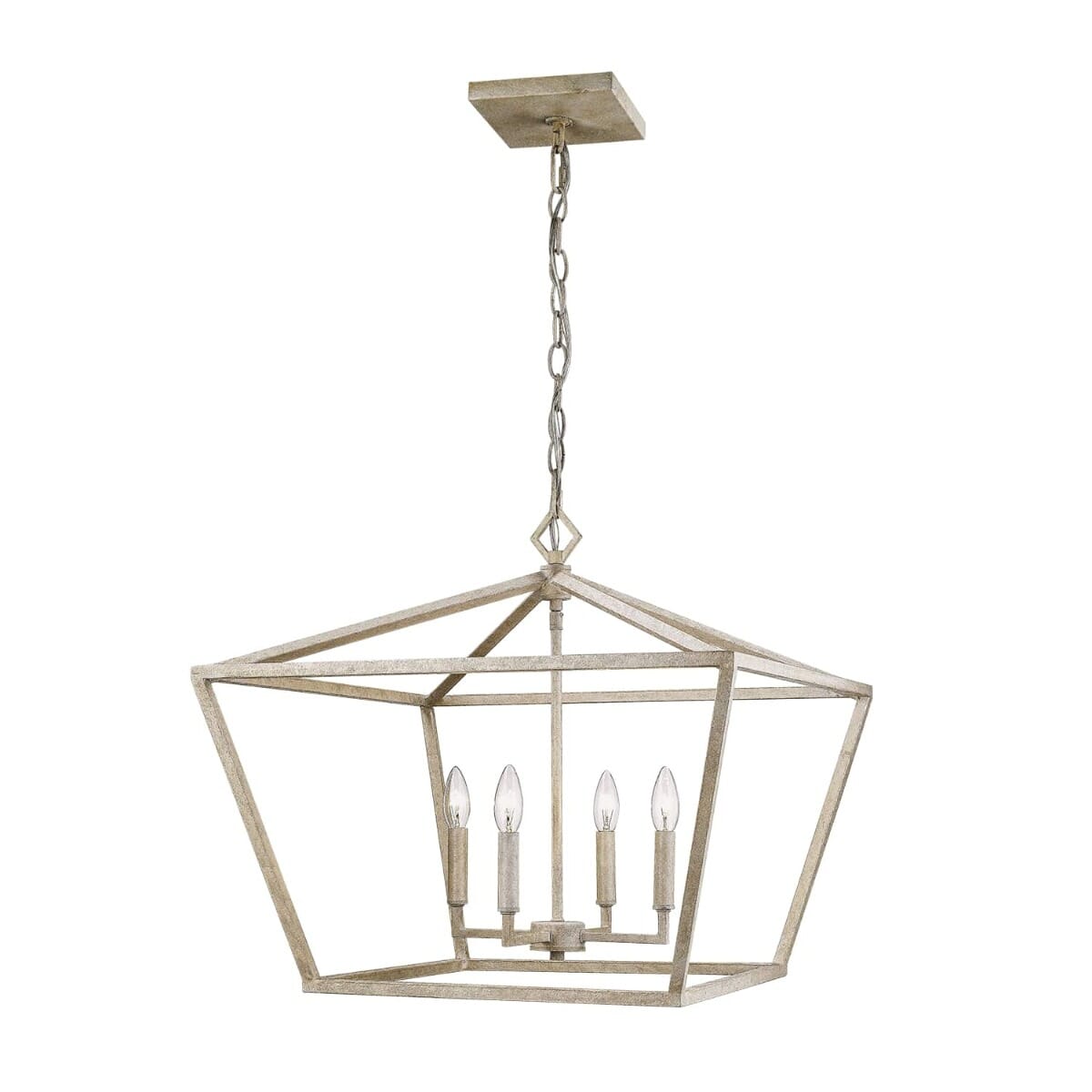 4-Light 23" Foyer Pendant in Vintage White