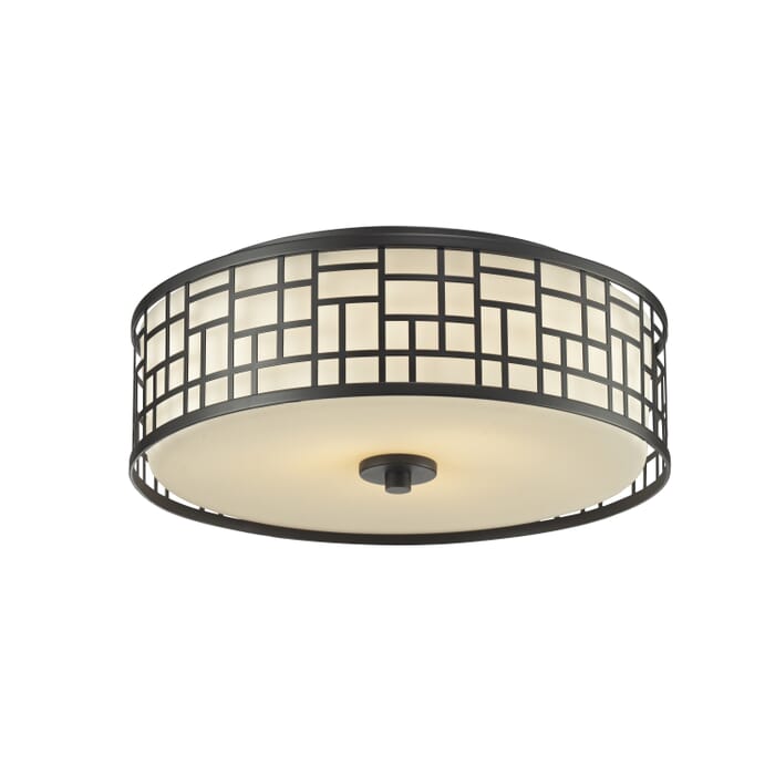 Z-Lite Elea 3-Light Flush Mount Ceiling Light In Bronze Z-Lite Elea 3-Light Flush Mount Ceiling Light In Bronze