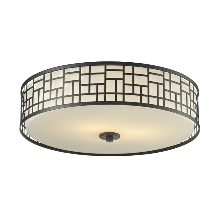 Z-Lite Elea 3-Light Flush Mount Ceiling Light In Bronze Z-Lite Elea 3-Light Flush Mount Ceiling Light In Bronze