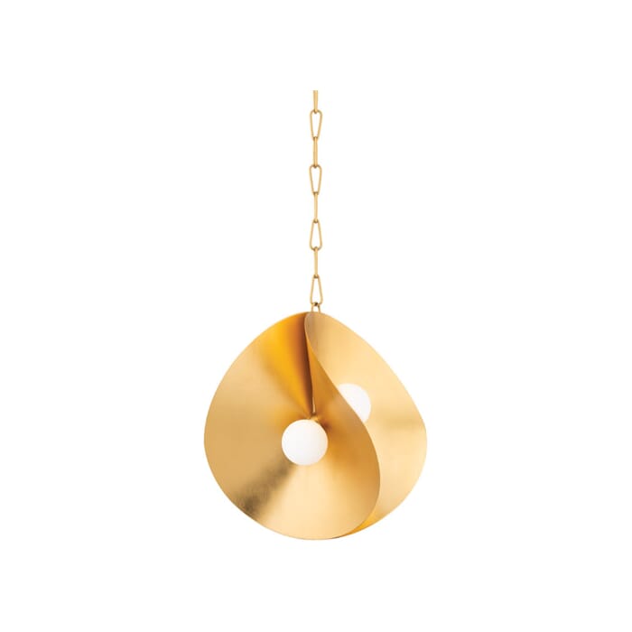 Corbett Peony 4-Light Pendant Light in Gold Leaf Corbett Peony 4-Light Pendant Light in Gold Leaf