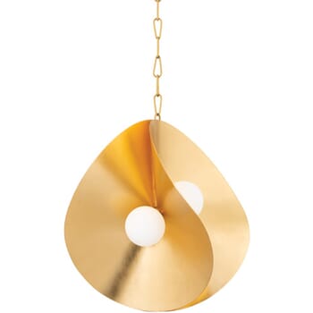 Corbett Peony 4-Light Pendant Light in Gold Leaf