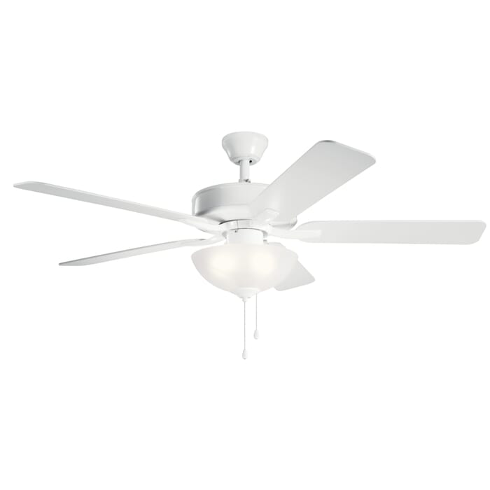 Kichler Lighting Basics Pro Select 3-Light 52" Indoor Ceiling Fan in White Kichler Lighting Basics Pro Select 3-Light 52" Indoor Ceiling Fan in White