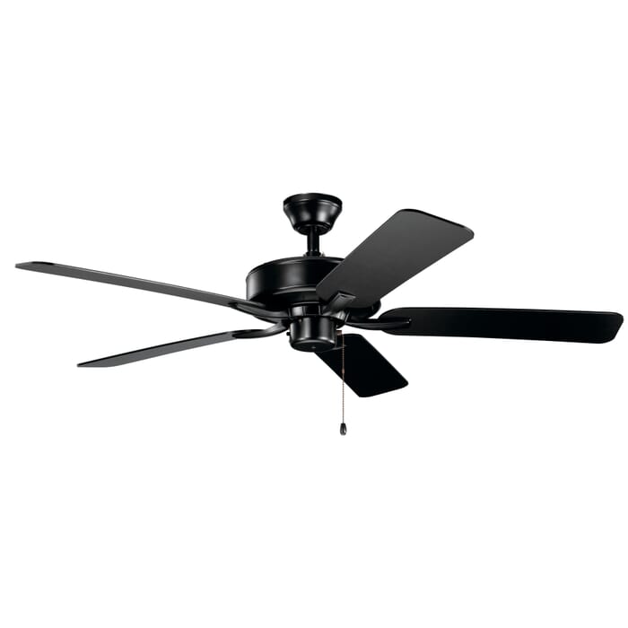 Kichler Lighting Basics Pro 52" Indoor Ceiling Fan in Satin Black Kichler Lighting Basics Pro 52" Indoor Ceiling Fan in Satin Black