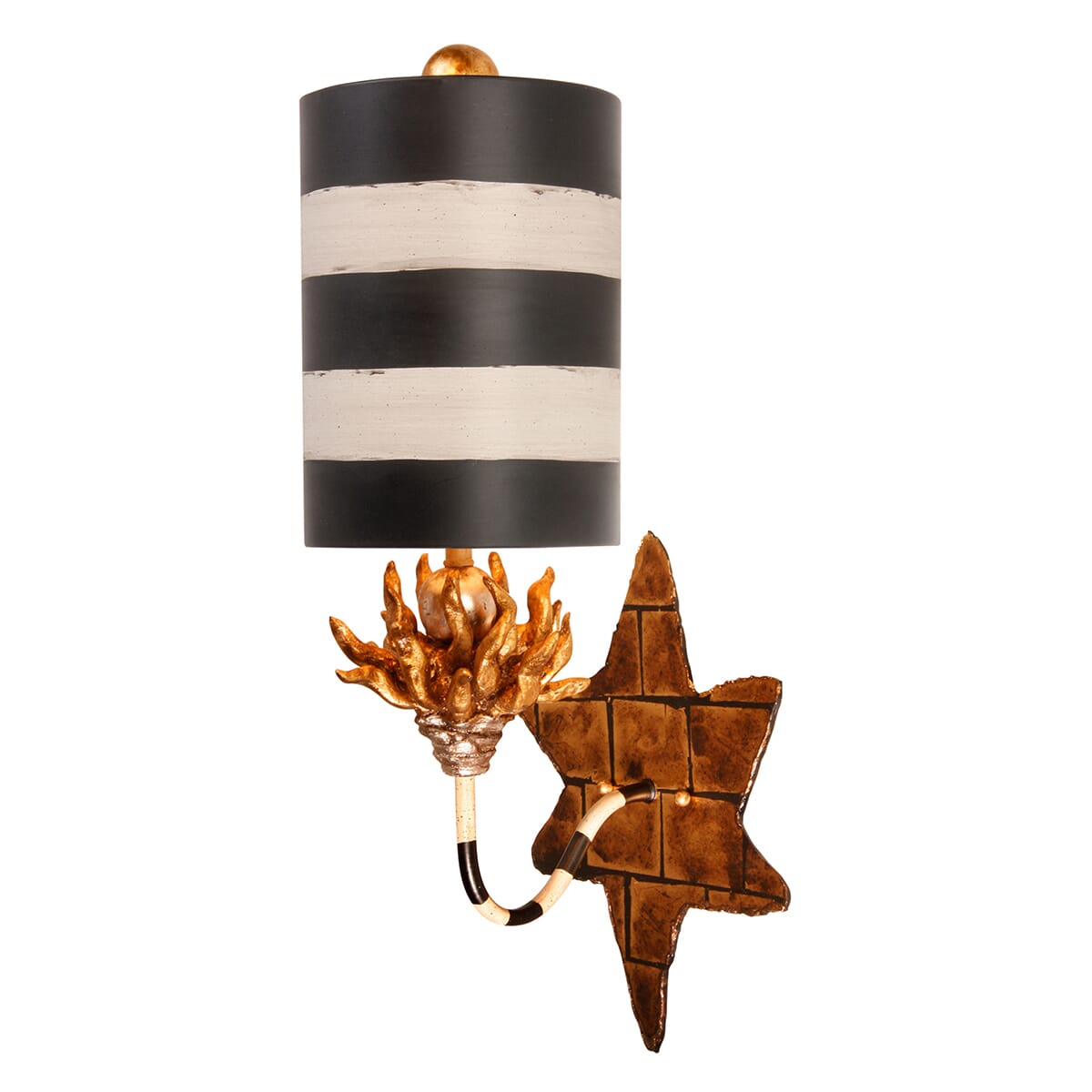 Audubon 1-Light Wall Sconce in Gold and silver leafs