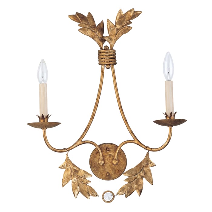 Sweet Olive 2-Light Wall Sconce in Gold Sweet Olive 2-Light Wall Sconce in Gold