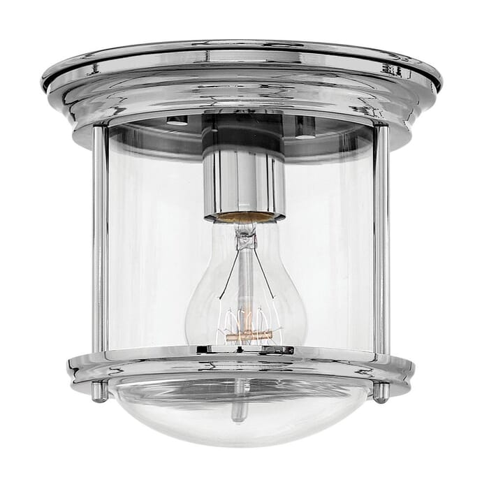 Hinkley Hadley 1-Light Ceiling Light in Chrome with Clear Glass Hinkley Hadley 1-Light Ceiling Light in Chrome with Clear Glass