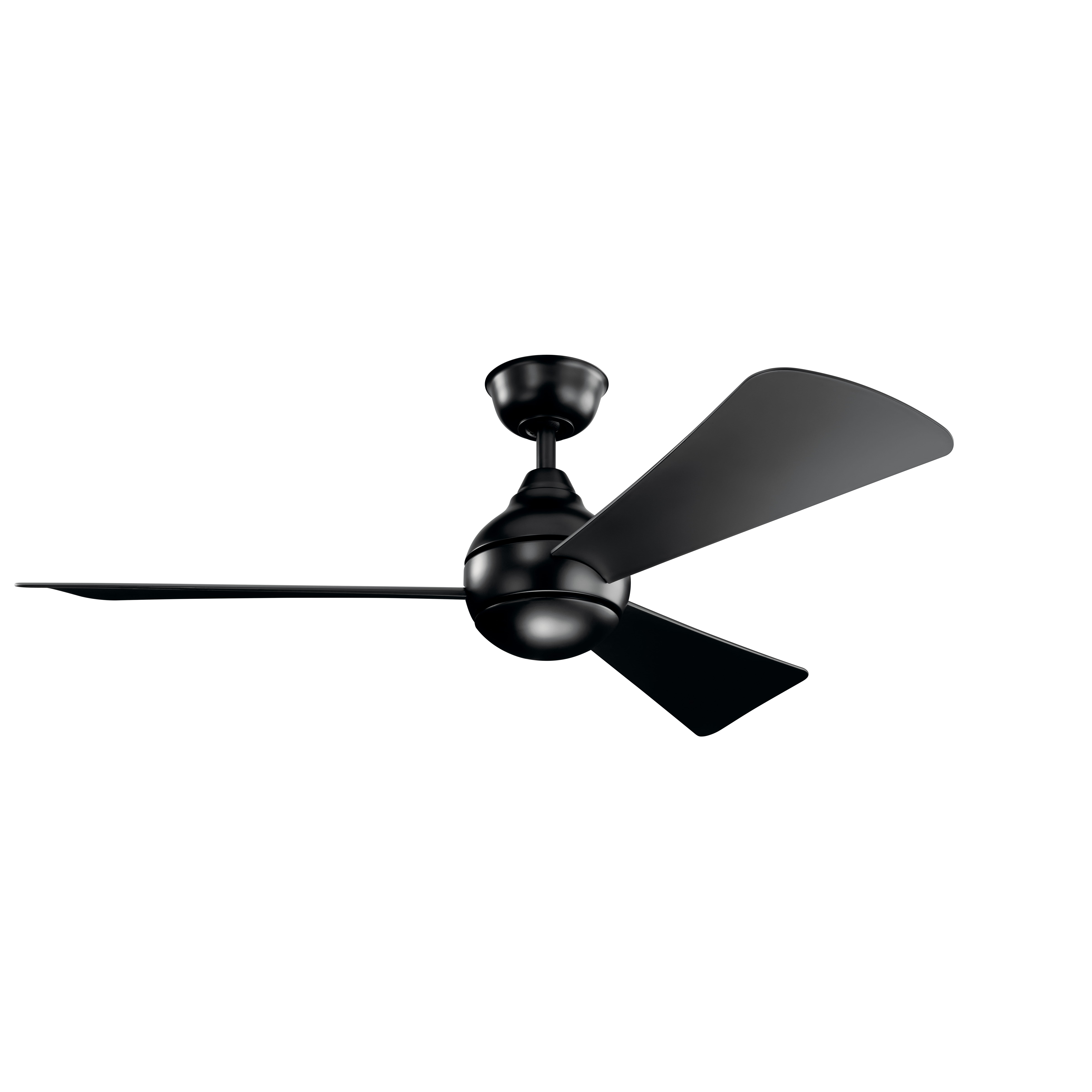 Sola 54" Outdoor Ceiling Fan in Satin Black - Picture 2 of 4