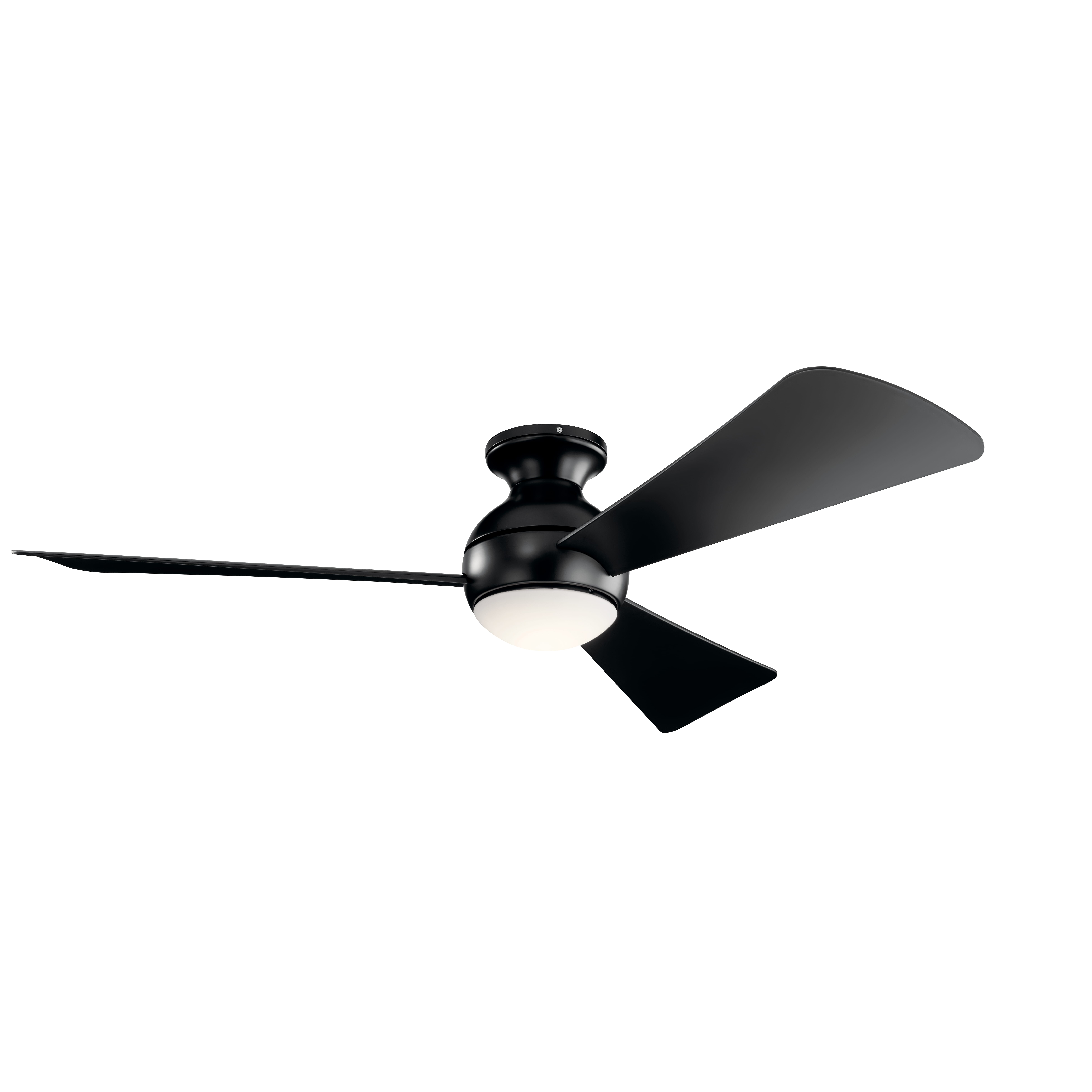 Sola 54" Outdoor Ceiling Fan in Satin Black - Picture 3 of 4