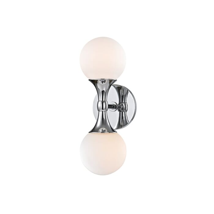Hudson Valley Astoria 2-Light 14" Wall Sconce in Polished Chrome Hudson Valley Astoria 2-Light 14" Wall Sconce in Polished Chrome