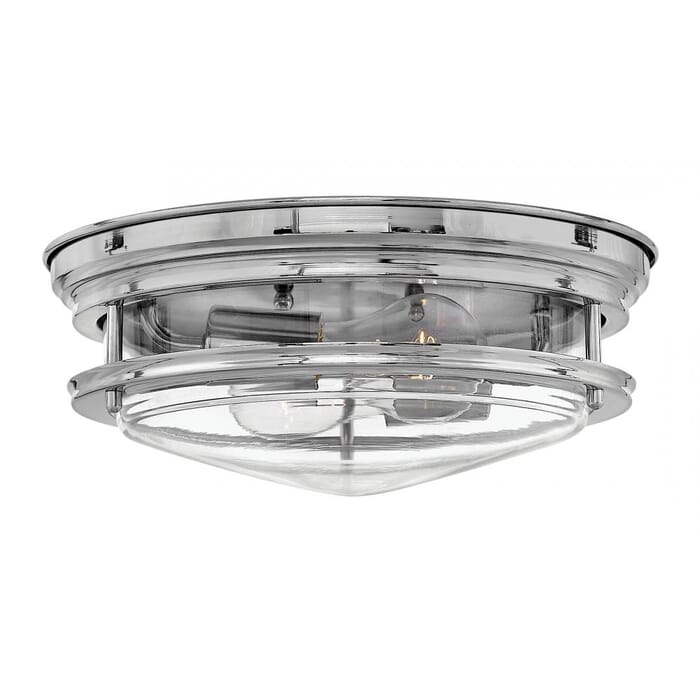 Hinkley Hadley 2-Light Ceiling Light in Chrome with Clear Glass Hinkley Hadley 2-Light Ceiling Light in Chrome with Clear Glass