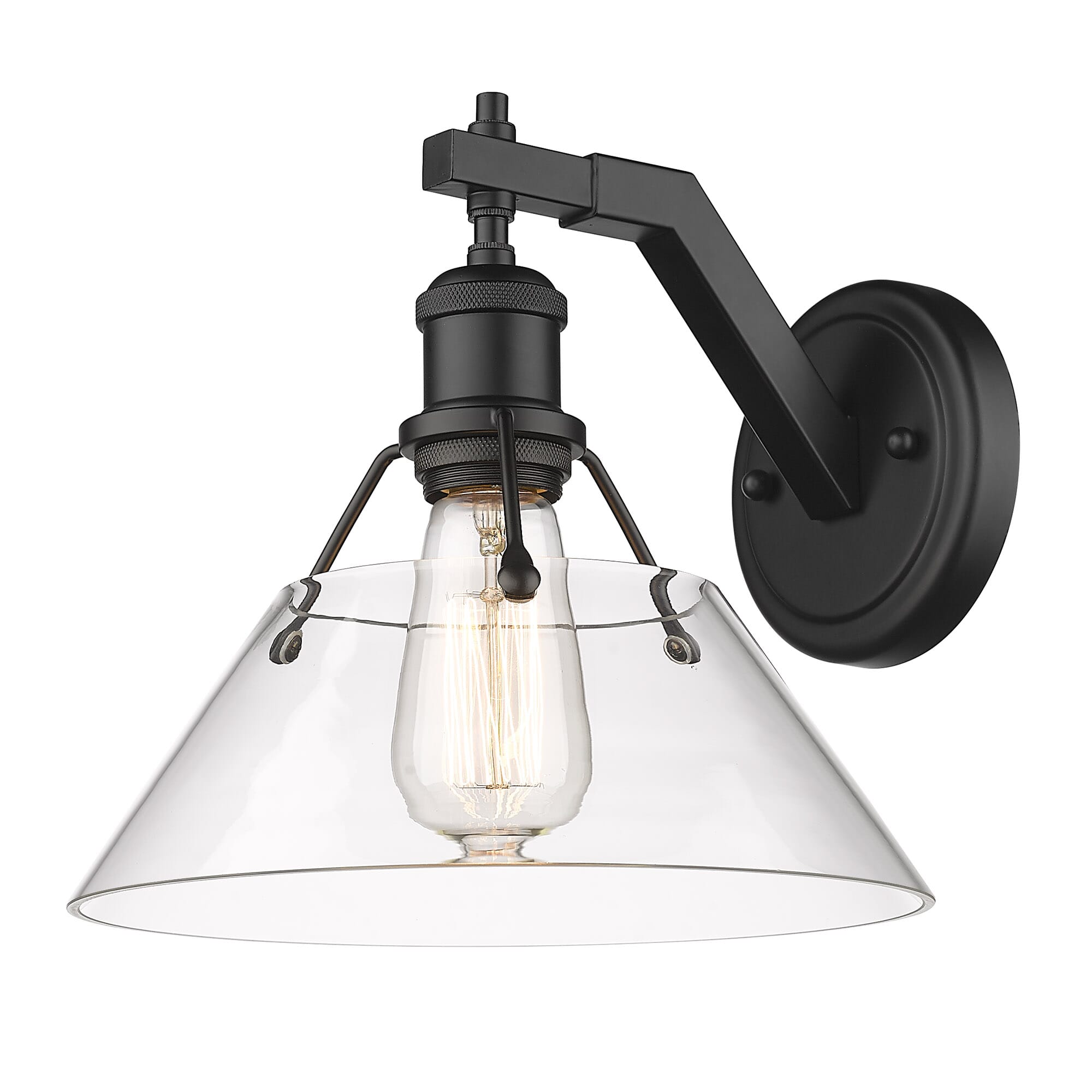 Orwell 1-Light Wall Sconce in Matte Black