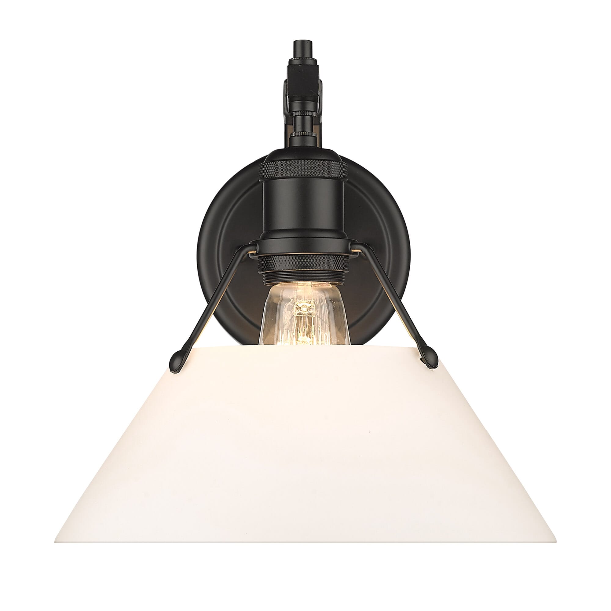 Matte Black One Light Wall Sconce from the Orwell BLK Collection