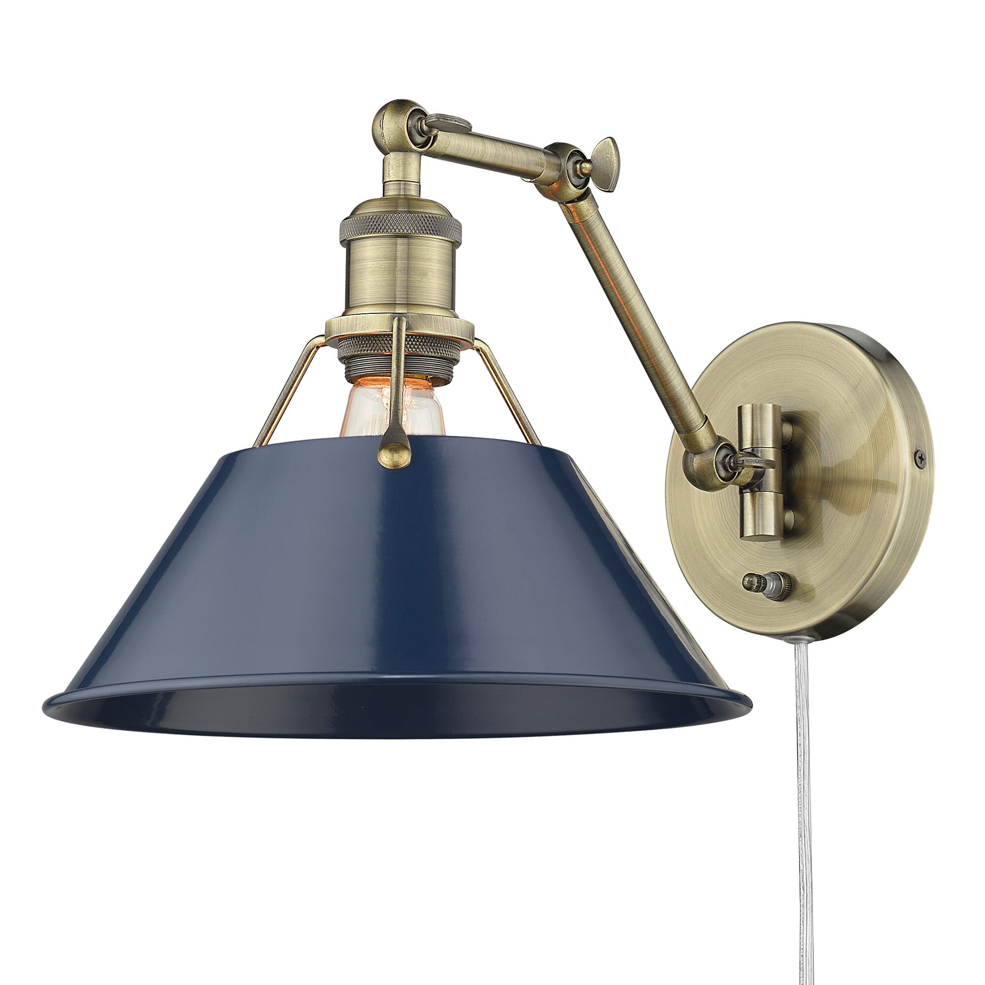 Golden Orwell Wall Sconce in Aged Brass