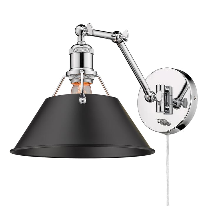 Golden Orwell Wall Sconce in Chrome Golden Orwell Wall Sconce in Chrome