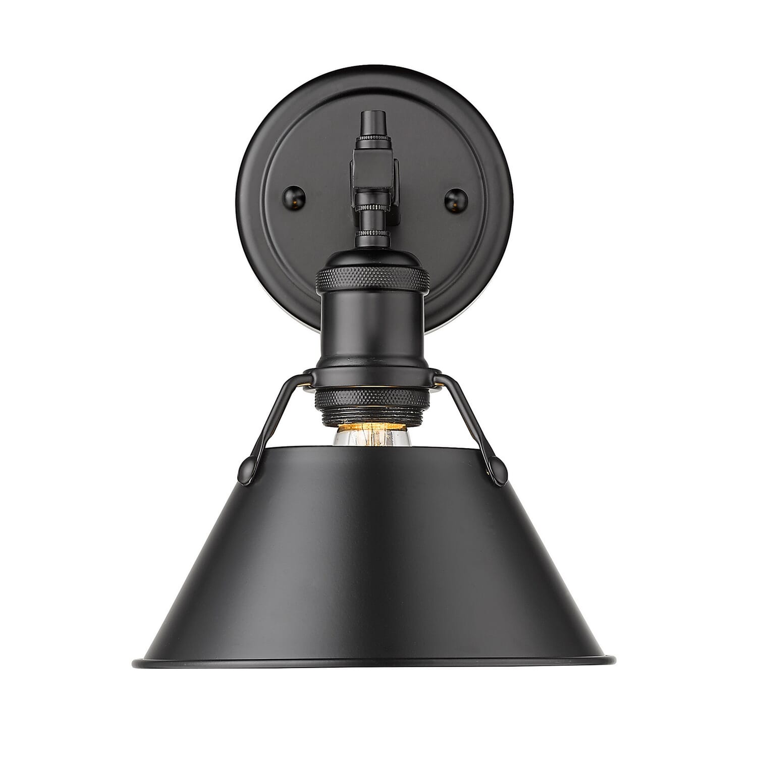 Matte Black One Light Bath Vanity from the Orwell BLK Collection