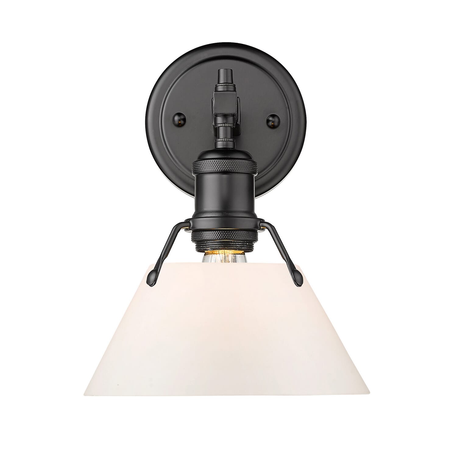 Matte Black One Light Bath Vanity from the Orwell BLK Collection